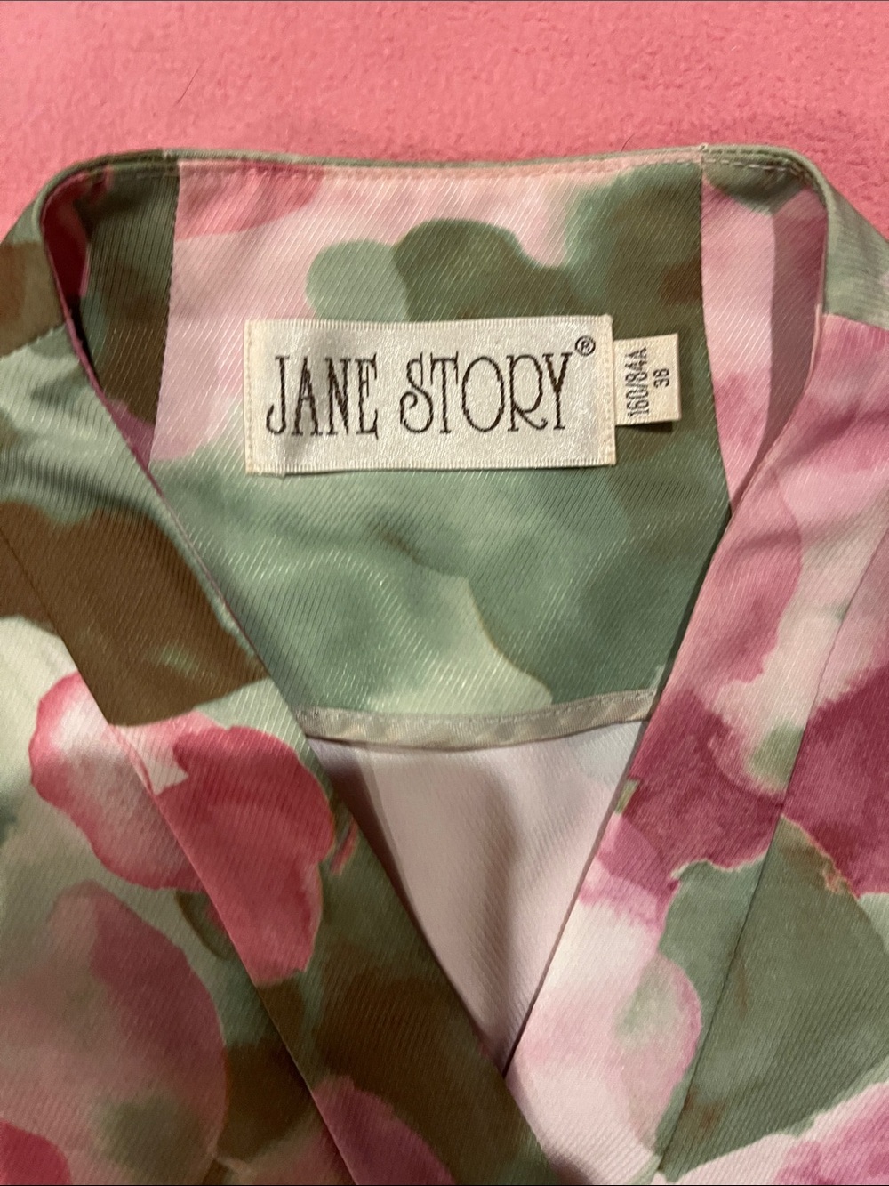 Jane Story Floral Midi Dress Set in Pink & Green - Picture 2 of 3
